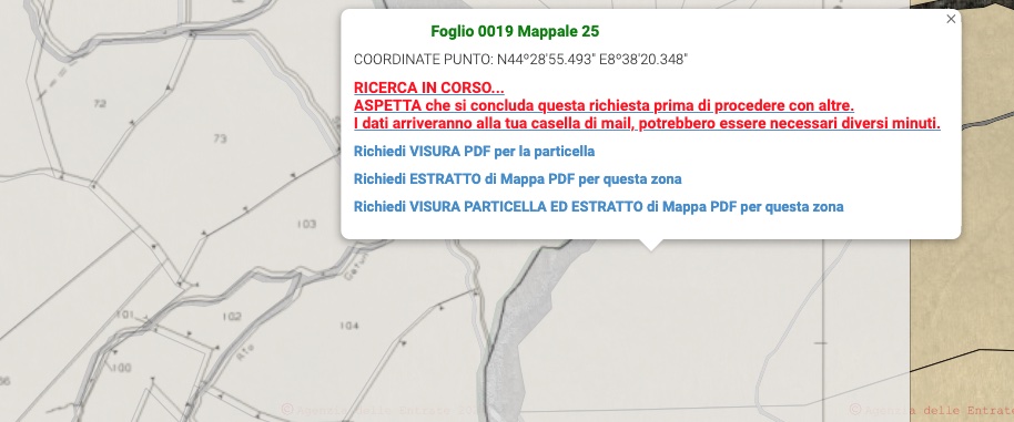 Richiesta proprietari terreno