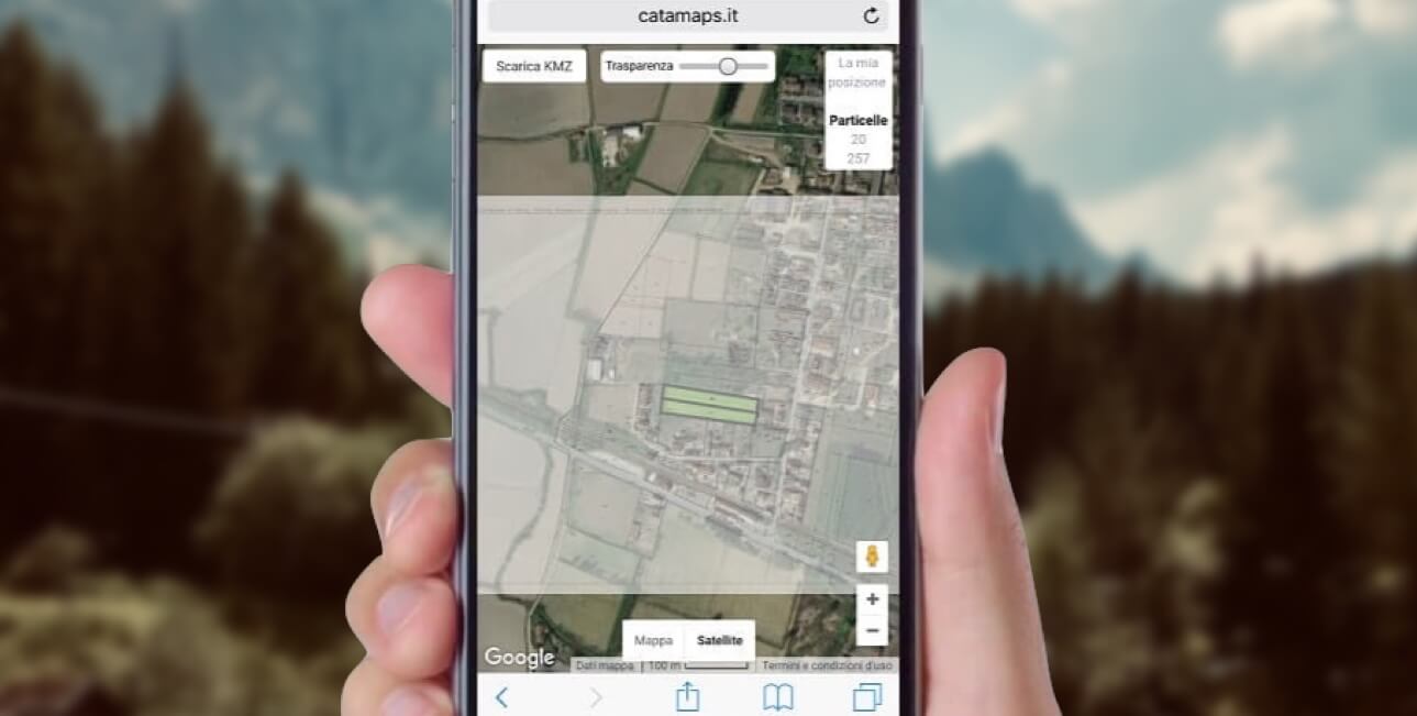 Mappa catasto su Iphone